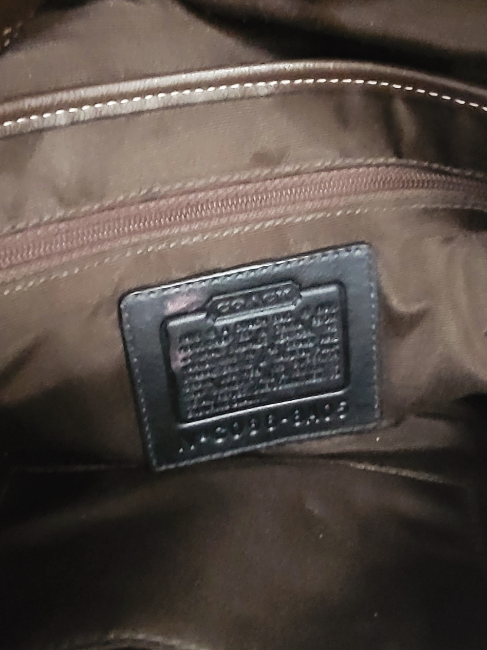 Vtg 2004 Coach Soho Dark Brown Leather Flap Baguette Bag 9212 - Picture 10 of 11